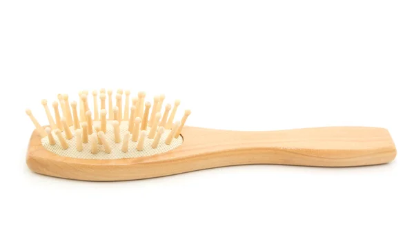 Wood comb on white — Stock Photo, Image