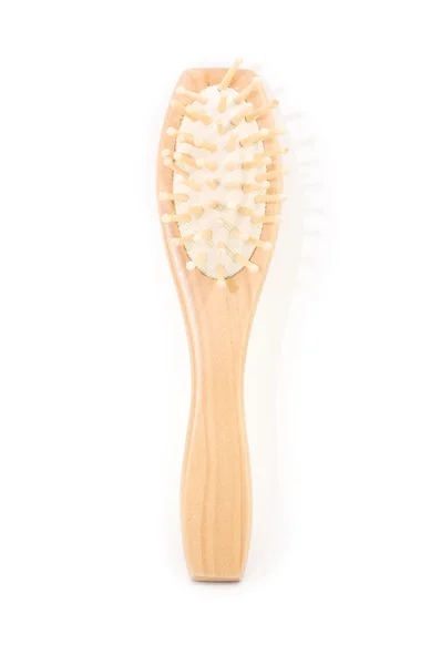 Wood comb on white — Stock Photo, Image