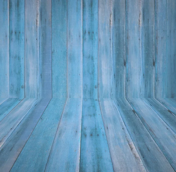 Alte grunge blue wood wall — Stockfoto