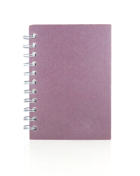 Papel notebook isolado em branco — Fotografia de Stock