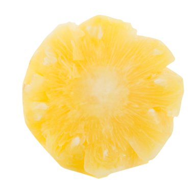Ananas dilim izole kırpma yolu ile beyaz arka plan üzerinde 