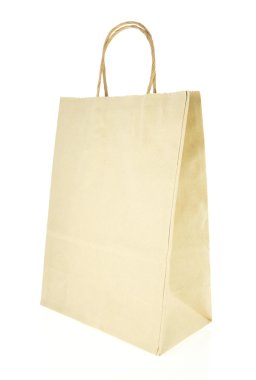 Beyaz kahverengi kağıt torba