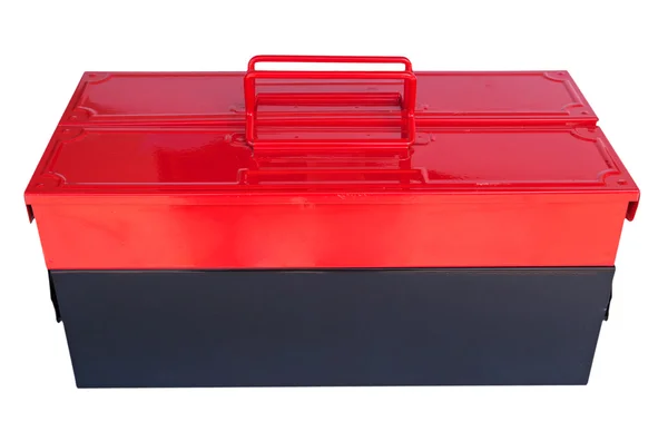 Red tool box isolated on white background — Stock Photo, Image