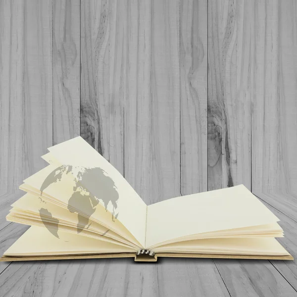 Recycle notebook on wood background,Life is journal — Stock Photo, Image