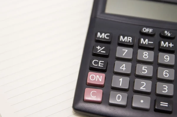 Sobre a formulação com calculadora para o sucesso no negócio — Fotografia de Stock