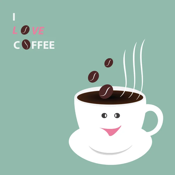 Ich liebe kaffee design — Stockfoto