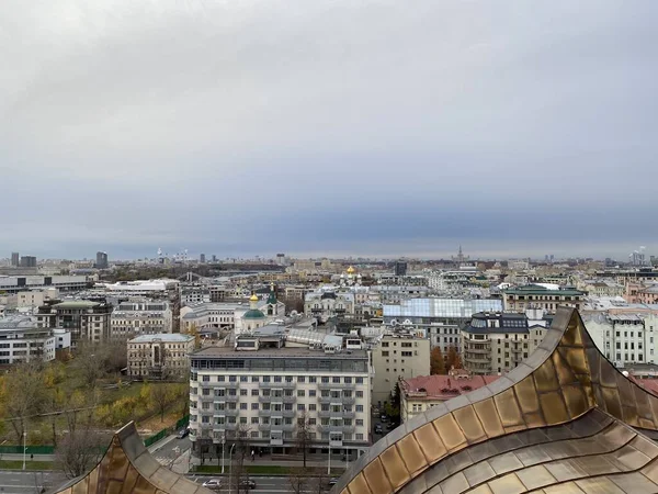 Panorama Moscow View Observation Deck Cathedral Christ Savior — Stock Photo, Image