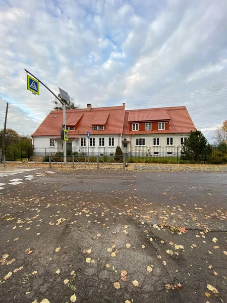 Kaliningrad Region Russland Altes Gebäude Dorf Mozyr — Stockfoto