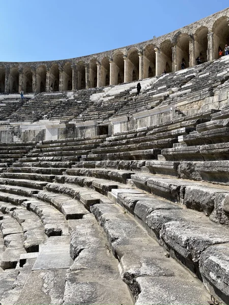 Aspendos Aspendus Ancient Greco Roman City Antalya Province Turkey Roman — Stock Photo, Image