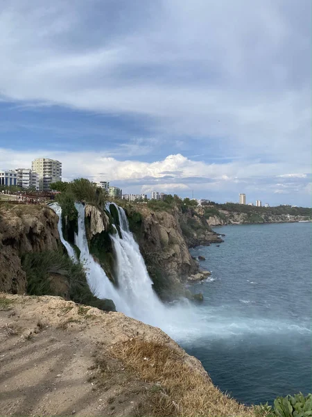 Duden Waterval Antalya Turkije Een Prachtige Zomerdag Lagere Duden Watervallen — Stockfoto