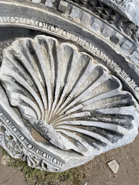 土耳其一侧的废墟 白色石头拱门 土耳其里维拉 土耳其地中海沿岸地区 — 图库照片