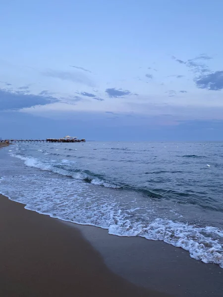 Mar Azul Perfeito Seashore Side Praia Apollo Turquia Ásia Menor — Fotografia de Stock
