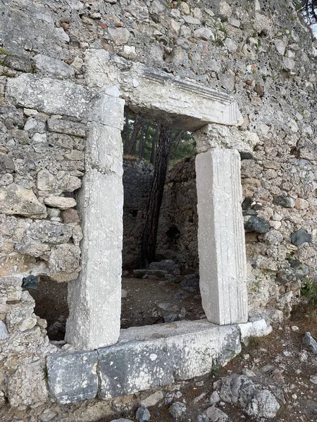 Kilátás Nekropolisz Része Phaselis Ősi Város Kemer Antalya Ősi Romok — Stock Fotó