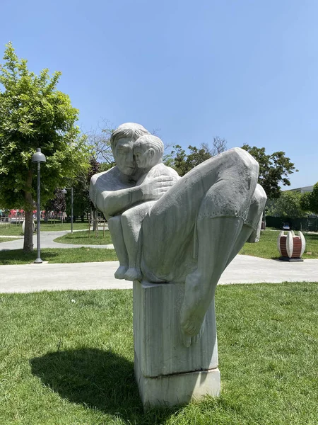 Istanbul Türkei Marmorstatue Distrikt Kabatas — Stockfoto