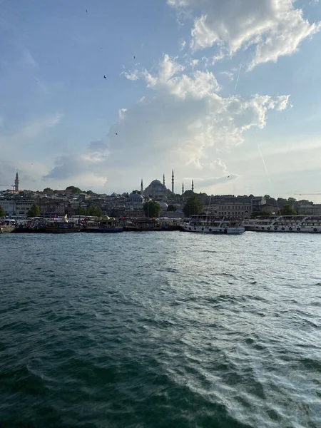 Istanbul Turkey Galata Bridge View Stanbul Bosphorus Famous Location Tourists — Stock Photo, Image