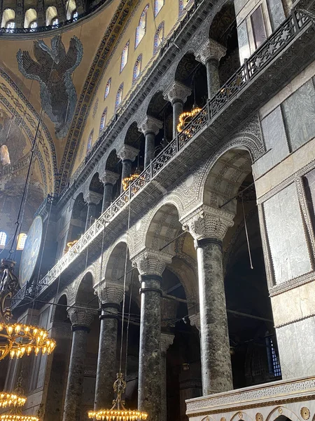 Istanbul Turquia Interior Santa Sofia Hagia Sophia Uma Antiga Basílica — Fotografia de Stock