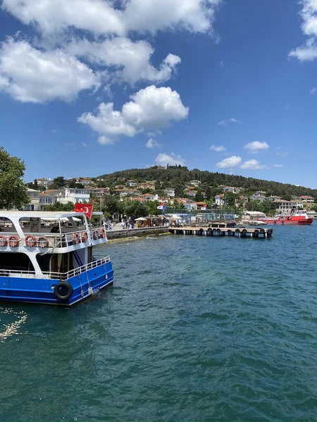 Stanbul Daki Marmara Denizi Nden Prensler Adaları Manzarası Tarihi Binalar — Stok fotoğraf
