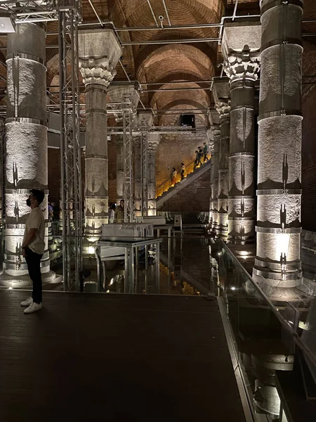 Erefiye Cistern Theodosius Cistern Edifício Era Bizantina Turquia Istanbul Fatih — Fotografia de Stock