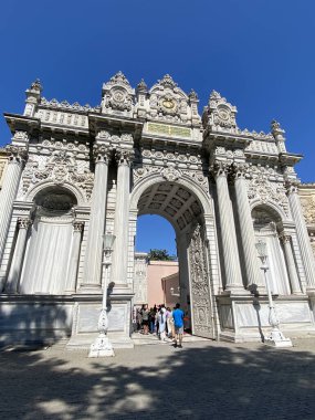 İstanbul, Türkiye. Dolmabahce sarayının hazine kapısı. Boğaz. Boğaz. İstanbul.