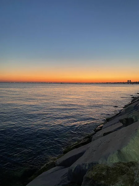 Sunset View Maltepe Coast Istanbul Travel Istanbul Background Photo —  Fotos de Stock