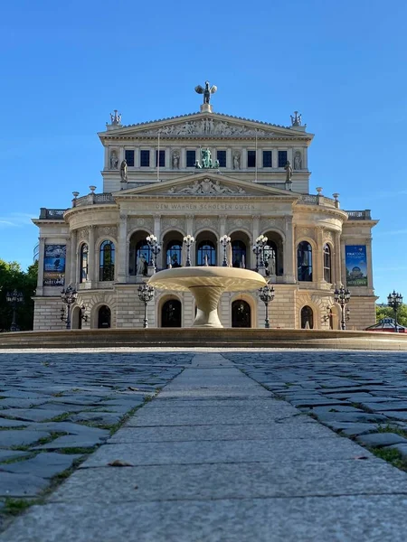 Eski Opera Veya Alte Oper Frankfurt Main Almanya Orijinal Opera — Stok fotoğraf