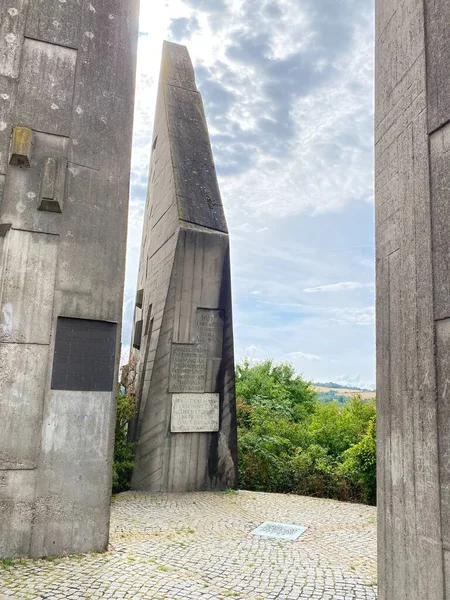 Friedland Memorial Friedland Gedchtnissttte Monument German Expellees Returnees Located Hill — Photo