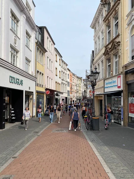 Bonn, Germany:  Magnificent old house facade in Bonn city. Old town is a mix of historical buildings and narrow alleys.
