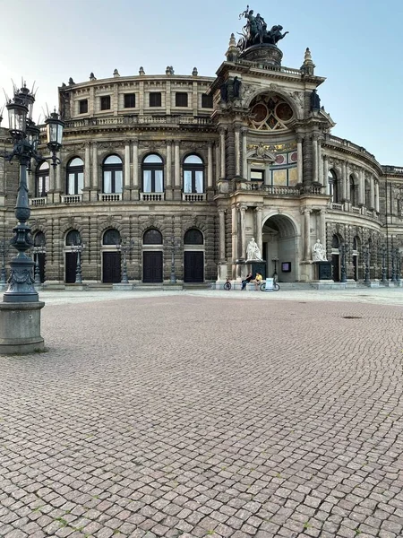 Дрезден Германия Цвингер Является Цитаделью Лучших Музеев Дрездена Театр Площади — стоковое фото