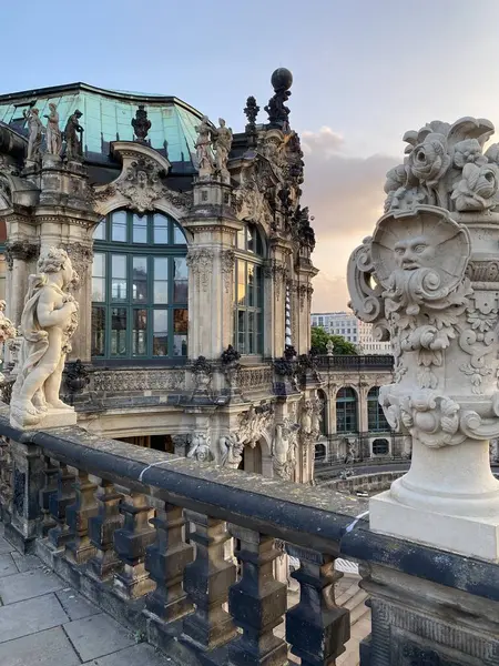 Dresden Almanya Eski Şehir Kasabası Dresden Eski Güzel Alman Binaları — Stok fotoğraf