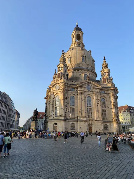 Ancient City Dresden Germany Historical Cultural Center Exterior View Cathedral — Stockfoto