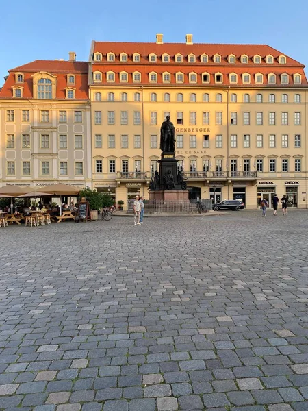 Dresden Almanya Eski Dresden Kasabası Neumarkt Taki Ünlü Steigenberger Hotel — Stok fotoğraf