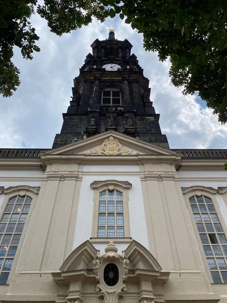 Dresden Németország Három Király Templom Harangtornya — Stock Fotó