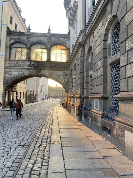 Ancient City Dresden Germany Historical Cultural Center Exterior View Cathedral — 图库照片