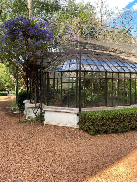 Jardín Botánico Buenos Aires Vista Escultura Edificio Principal Invernadero Garden — Foto de Stock