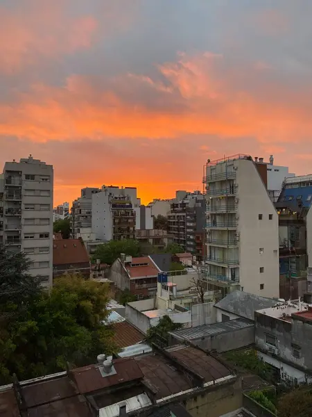 Bela Vista Pôr Sol Cidade Buenos Aires Argentina — Fotografia de Stock