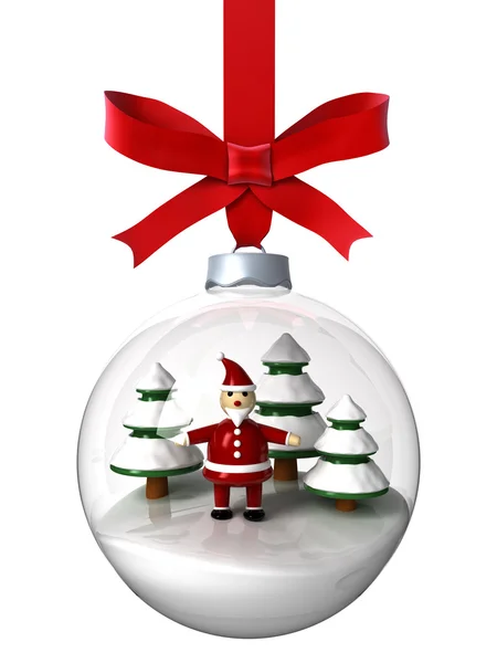 Christmas ornament with Santa — Stock Photo, Image