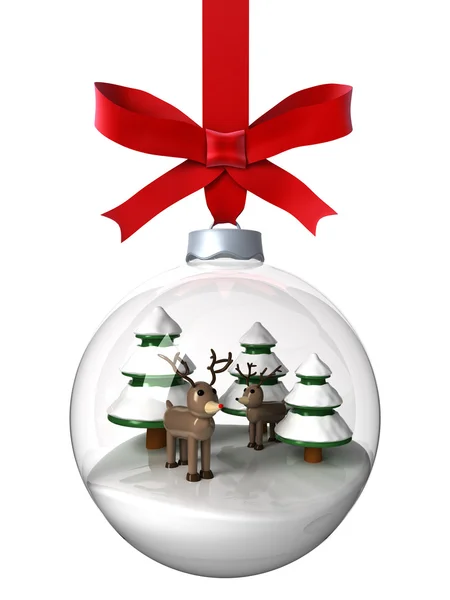 Christmas ornament with reindeer — Stock Photo, Image