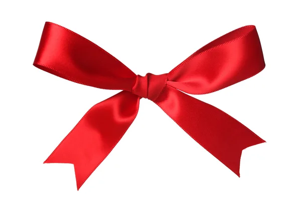 Red bow isolated on white — Stock Photo, Image