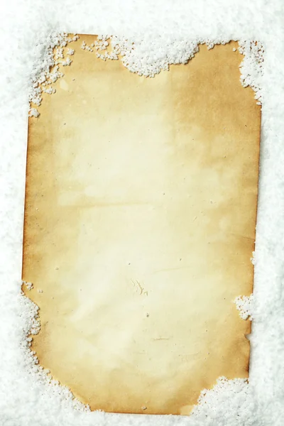 Snow covered paper — Stock Photo, Image