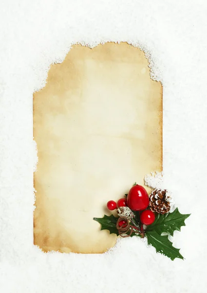 Snow covered paper — Stock Photo, Image