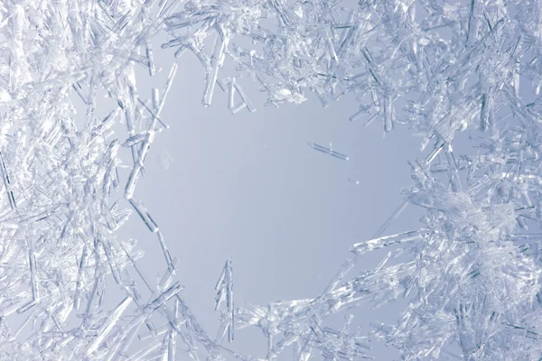 Primer plano de los cristales de hielo —  Fotos de Stock