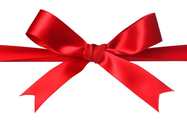 Red bow isolated on white — Stock Photo, Image