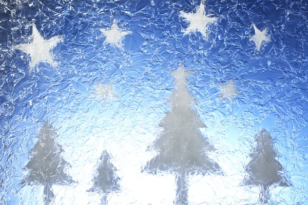 Kerstbomen en sterren — Stockfoto