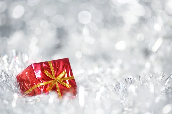 Silver Christmas background — Stock Photo, Image