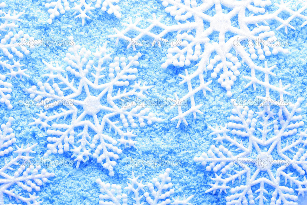 Snowflake in snow