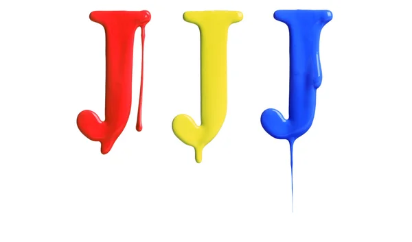 Paint dripping alphabet — Stock Photo, Image