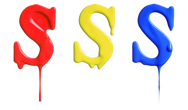 Paint dripping alphabet — Stock Photo, Image