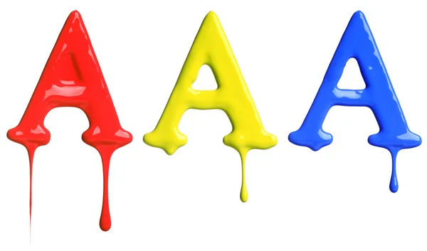 Paint dripping alphabet — Stock Photo, Image