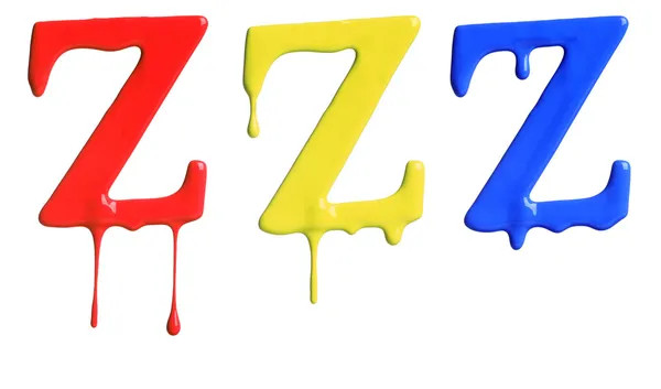 Paint dripping alphabet — Stock Photo, Image