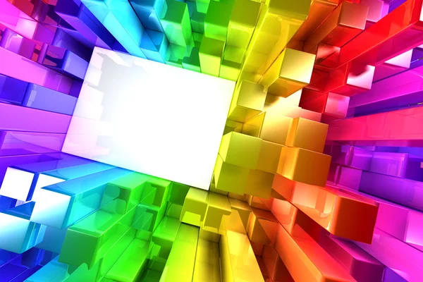 Rainbow of colorful blocks — Stock Photo, Image